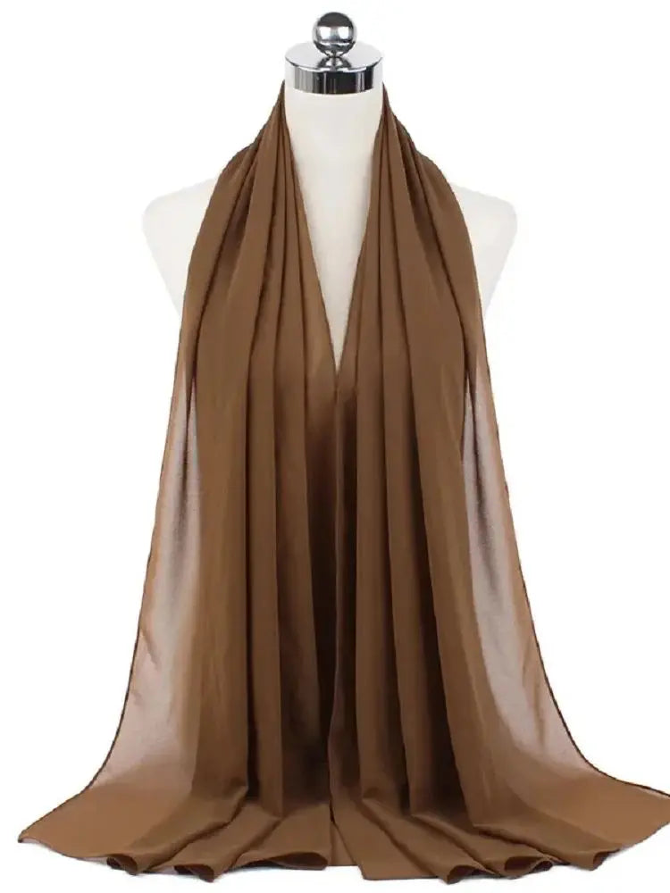 Neue Mode Frauen Einfarbig Chiffon Kopftuch Fertig Zum Tragen Instant Hijab Schal Muslimischer Schal Islamische Hijabs Arabische Kopftücher