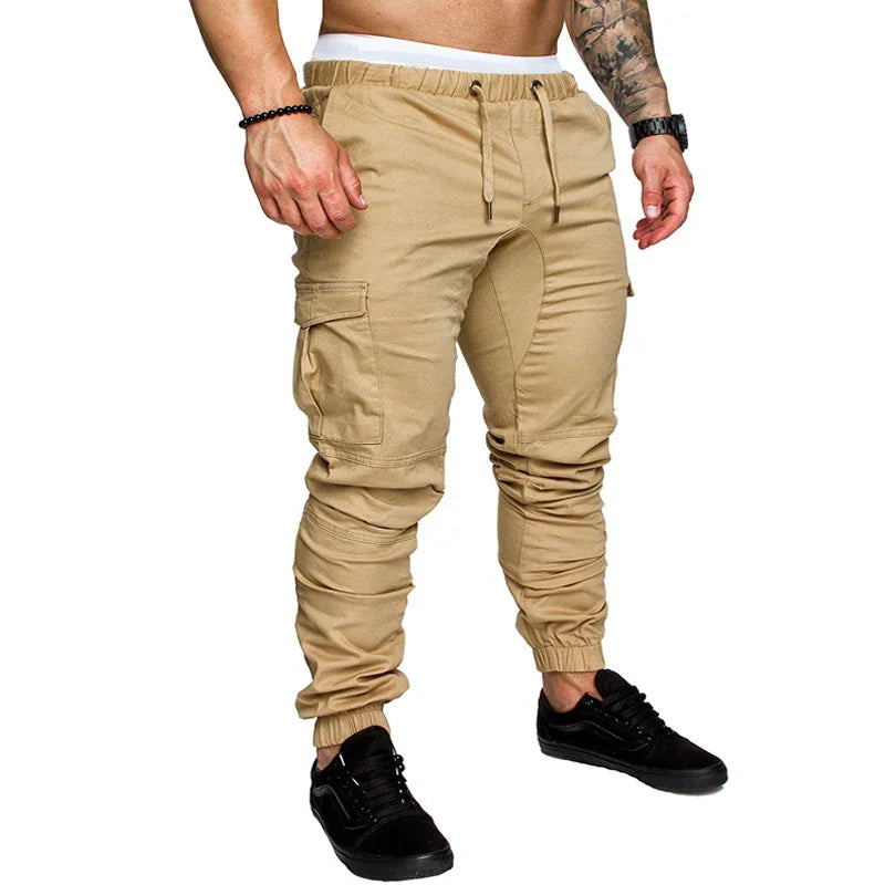 Herrenhosen, dünn, modisch, leger, Joggerhosen 2020, Streetwear Cargo Hosen, Herren Mehrfachtaschen Hosen, Fitness Gym Trainingshosen Herren