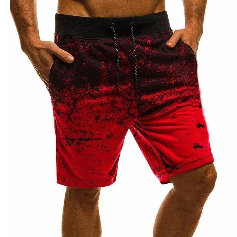 2023 Mode Herren Freizeitshorts Fashion Bedruckte Jogger Shorts Sweatpants Sommer Kordelzug Hip Hop Slim Workout Shorts Outdoor