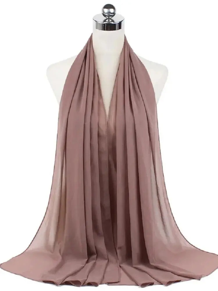 Neue Mode Frauen Einfarbig Chiffon Kopftuch Fertig Zum Tragen Instant Hijab Schal Muslimischer Schal Islamische Hijabs Arabische Kopftücher
