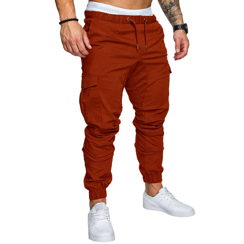 Herrenhosen, dünn, modisch, leger, Joggerhosen 2020, Streetwear Cargo Hosen, Herren Mehrfachtaschen Hosen, Fitness Gym Trainingshosen Herren
