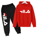 Kids Autumn Spring Trend Letter Print 2pcs Hoodie+Pants Tracksuits 2-13 Years Boys Girls Casual Outfits Children Clothes Sets