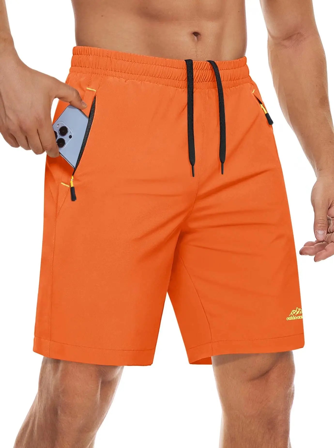 TACVASEN Quick Dry Sportshorts mit Reißverschlusstaschen Herren Sommer Laufshorts Fitnessstudio Training Workout Fitness Wandershorts