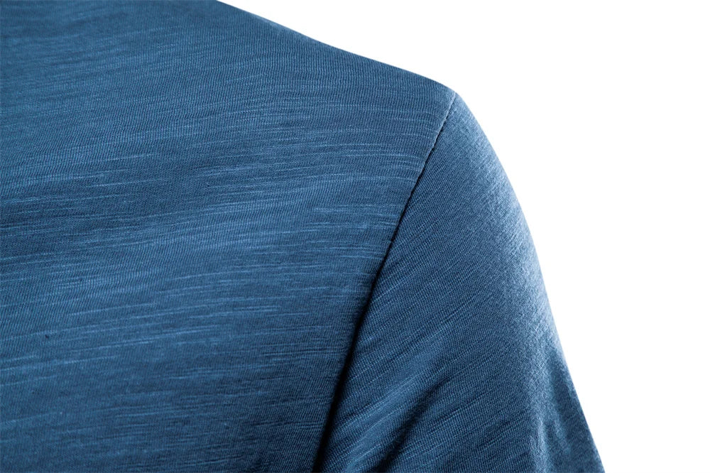 Brand Quality 100% Baumwolle Herren T-Shirt V-Ausschnitt Fashion Design Slim Fit Uni T-Shirts Herren Oberteile Kurzarm T-Shirt Für Herren