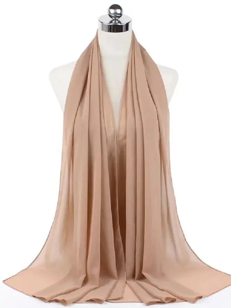 Neue Mode Frauen Einfarbig Chiffon Kopftuch Fertig Zum Tragen Instant Hijab Schal Muslimischer Schal Islamische Hijabs Arabische Kopftücher