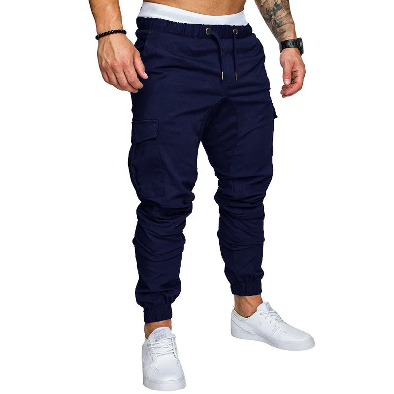 Herrenhosen, dünn, modisch, leger, Joggerhosen 2020, Streetwear Cargo Hosen, Herren Mehrfachtaschen Hosen, Fitness Gym Trainingshosen Herren