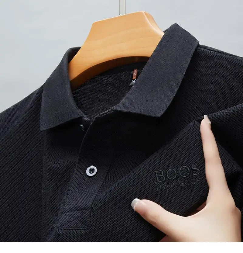 2025 Sommer Neue Marke Besticktes Herren 100% Baumwolle Kurzarm Poloshirt Lässiges Atmungsaktives Oberteil T-Shirt Verkaufsschlager