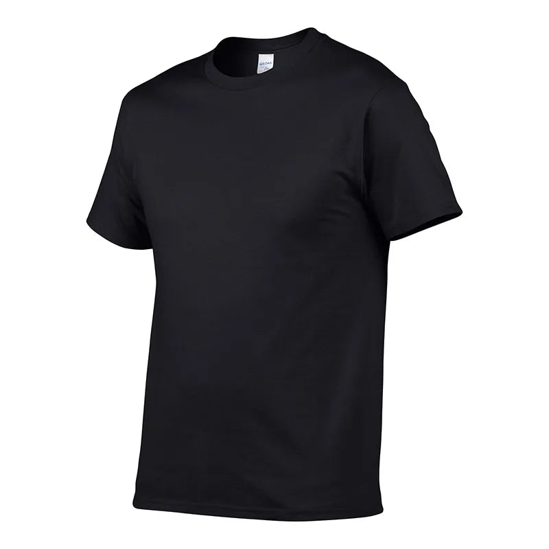 Sommer-Stil Hochwertiges 100% Baumwoll-T-Shirt Unifarben T-Shirt Herren Reinfarbige T-Shirts Marke Kurzarm T-Shirt Herrenbekleidung