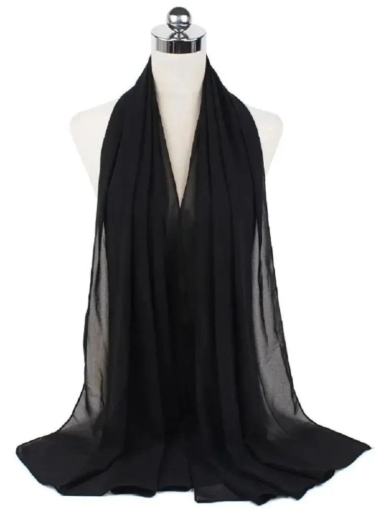 Neue Mode Frauen Einfarbig Chiffon Kopftuch Fertig Zum Tragen Instant Hijab Schal Muslimischer Schal Islamische Hijabs Arabische Kopftücher