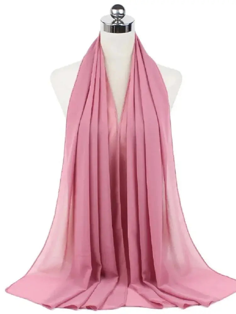 Neue Mode Frauen Einfarbig Chiffon Kopftuch Fertig Zum Tragen Instant Hijab Schal Muslimischer Schal Islamische Hijabs Arabische Kopftücher