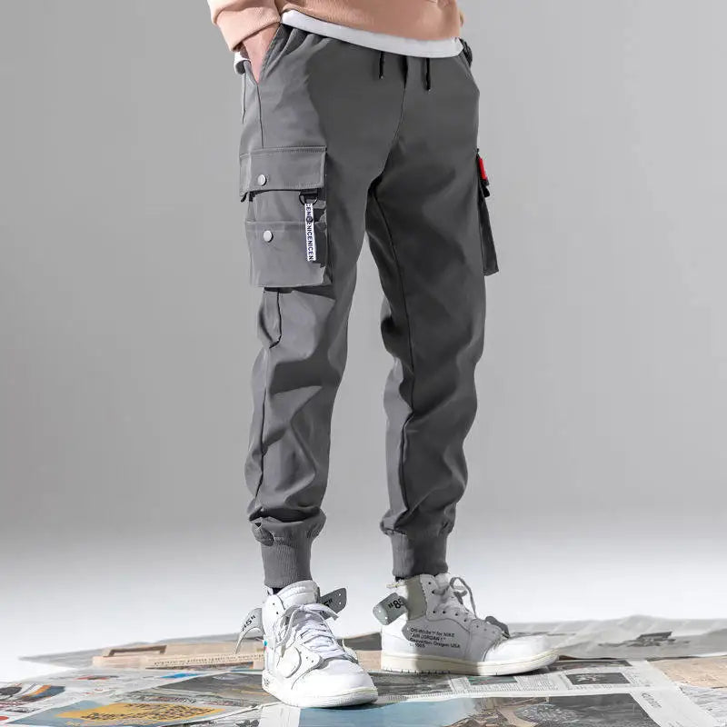 Herrenhosen, dünn, modisch, leger, Joggerhosen 2020, Streetwear Cargo Hosen, Herren Mehrfachtaschen Hosen, Fitness Gym Trainingshosen Herren